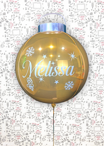 Globo de esfera dorado