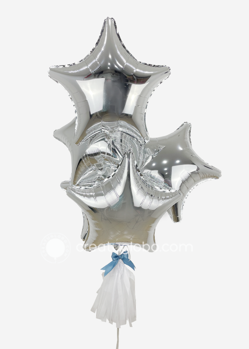 Arreglo estrellas plata
