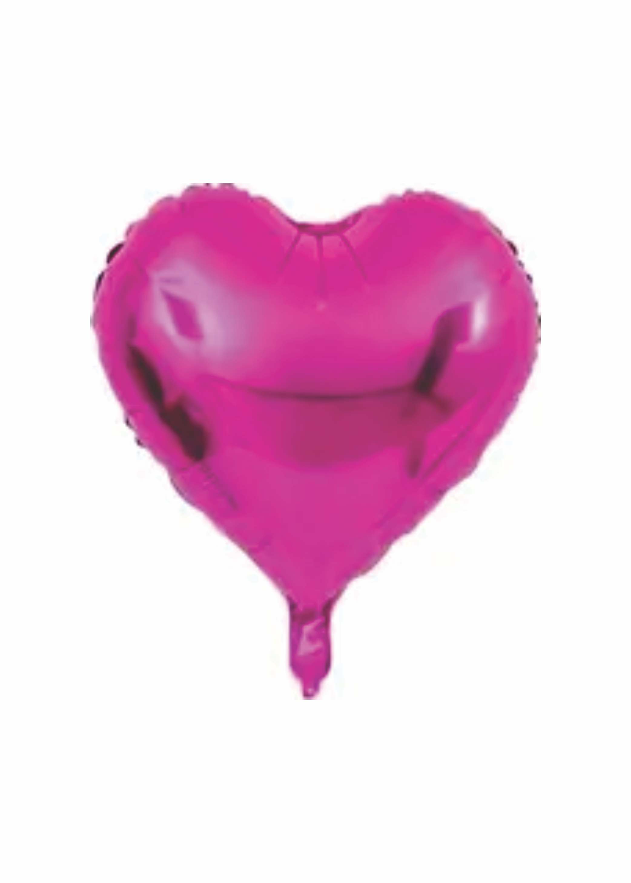 Corazón metálico fucsia