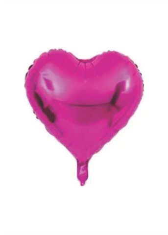 Corazón metálico fucsia