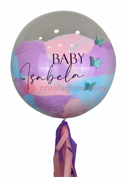 Bubble baby con mariposas
