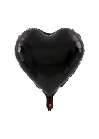 Corazón metálico negro