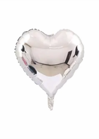 Corazón metálico plata