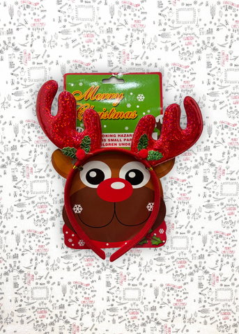 Diadema de reno roja