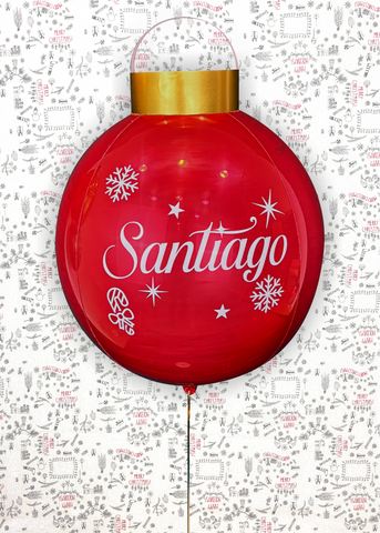 Globo de esfera de rojo