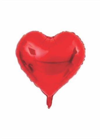 Corazón metálico rojo