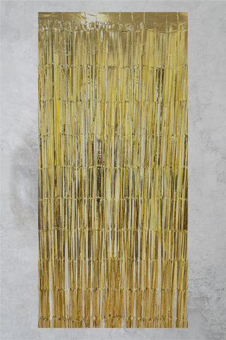 Cortina metalica en tira de 1m x 2m Dorada